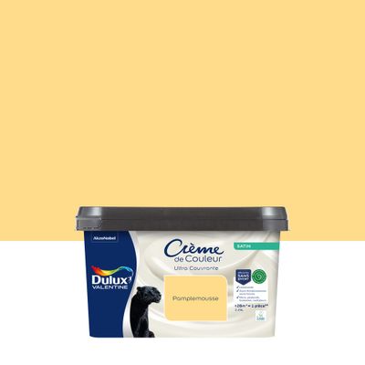 Peinture crème de couleur Pamplemousse satin 2,25L - DULUX VALENTINE