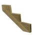 Limon d'escalier extérieur pin traité autoclave 3 marches - HENRY TIMBER