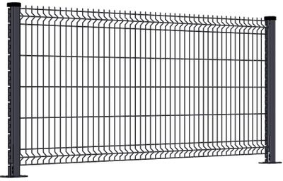 Panneau de grillage rigide Hybrid L.2,50 x H.1,22 m gris FERRO BULLONI