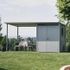 Auvent pour abri de jardin AvantGarde A3, A7 gris quartz métallique T. L - BIOHORT