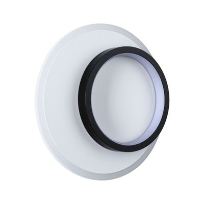 Applique murale LED design 1320 lumens lumière blanc neutre ronde Noir/blanc - 2Form PAULMANN