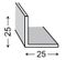 Cornière égale PVC blanc 25 x 25 mm 2,60 m CQFD