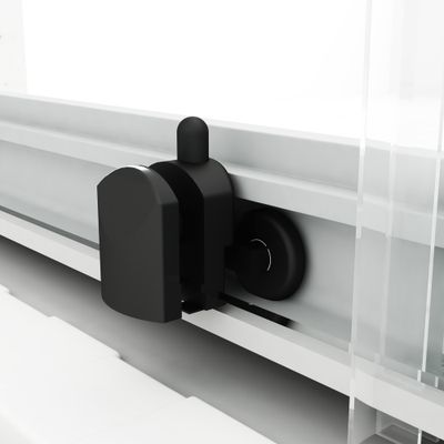 Roulettes doubles noires haut et bas porte de douche 6 mm - OCEA