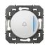 Bouton poussoir encastrable pour sonnette avec voyant lumineux Blanc - Dooxie LEGRAND