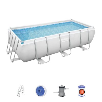 Piscine hors sol rectangulaire tubulaire 404 x 201 cm hauteur 100 cm - BESTWAY