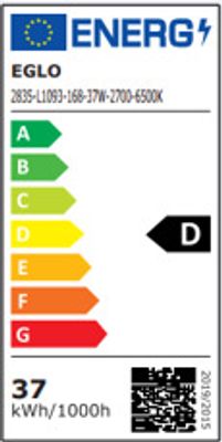 Ventilateur de plafond silencieux LED multicolore + télécommande Noir Ø51cm - Sint André EGLO