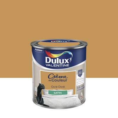 Peinture crème de couleur Ocre Doré Satin 0,5 L - DULUX VALENTINE