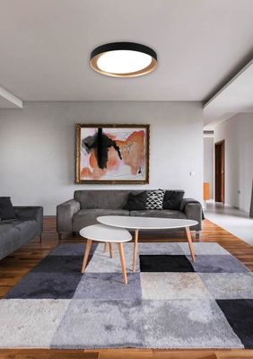 Plafonnier LED Zeta noir et or 2500 lumens blanc variable CCT - REALITY