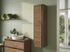 Colonne de salle de bains Thana 2 portes L35 x H140 x P32 cm panneau de particules vieux chêne