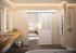 Porte coulissante aluminium blanc style Atelier vitrage dépoli blanc largeur 83 cm OPTIMUM