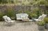 Salon de jardin LOLA acier vert 4 places avec coussins - BOCARNEA
