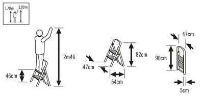 Marchepied aluminium K30 2 marches HAILO
