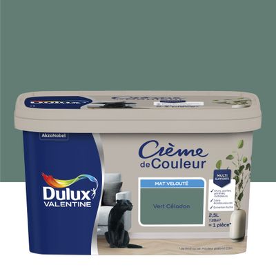 Peinture Crème de Couleur Vert Céladon mat 2,5 L - DULUX VALENTINE