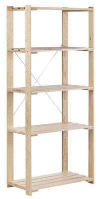 Etagère Nova 5 tablettes en pin massif 174,5 x 76,5 x 38,5 cm ASTIGARRAGA
