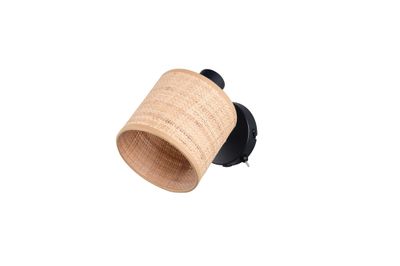 Spot mural AIMEE noir et naturel E14 10W - CASALUM