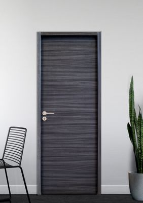 Bloc-porte postformé H.204 x l.83 cm décor mélaminé EBENE poussant droit - SMIS