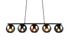 Suspension E14 Sheldon verre multicolore 5x10W - REALITY