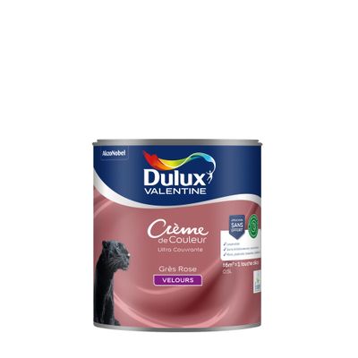 Peinture crème de couleur Grès Rose velours 0,5L - DULUX VALENTINE