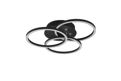 Plafonnier LED Circle noir 3200 lumens blanc variable CCT - REALITY