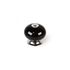 Bouton de meuble boule porcelaine acier noir diamètre 40 mm REI