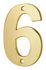 Chiffre 6 à visser hauteur 51 mm laiton THIRARD