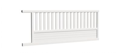 Portail coulissant aluminium JULES l.3,50 x H.1,35 m blanc  - PREFALU