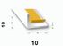 Cornière égale adhésive PVC blanc 10 x 10 mm 2,50 m CQFD