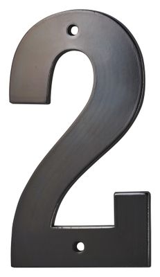 Chiffre 2 à visser hauteur 80 mm noir THIRARD