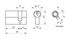 Demi-cylindre de serrure 30 x 10 mm STD nickelé 3 clés THIRARD