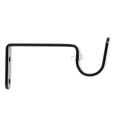 Support ouvert simple en métal diam 20 mm Finition Noir brillant par 2 - MOBOIS