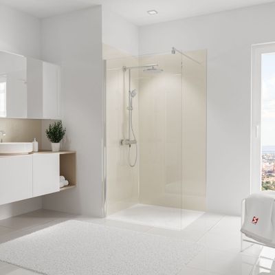 Panneaux muraux de douche 100+100x210 cm décor beige DécoDesign Brio - SCHULTE