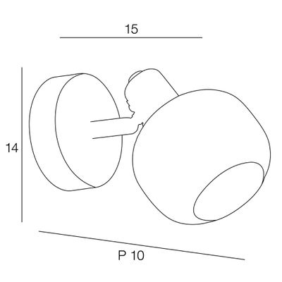 Spot E14 Shelby noir et blanc 25W - COREP