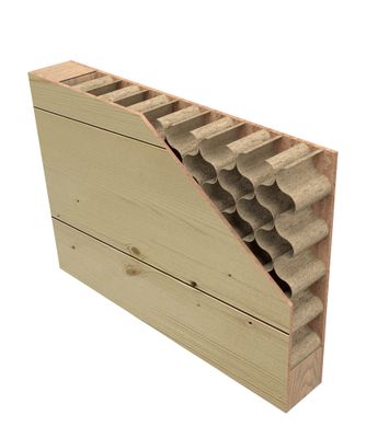Bloc-porte postformé H.204 x l.83 cm décor plaqué sapin ALPINE poussant gauche - SMIS