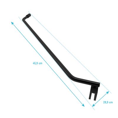 Barre de fixation d'angle noire paroi de douche à l'italienne AURLANE