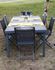Table de jardin fixe fixe MATIRA aluminium gris rectangulaire 200 x 100 cm