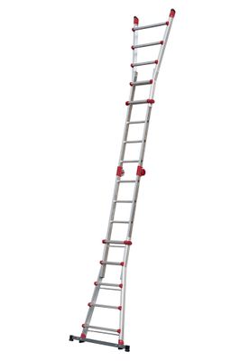 Echelle pliable multifonction télescopique 4 x 5 échelons 4,80 / 5,70 m ProfiStep Multi aluminium - HAILO