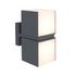 Applique extérieur LED 2 têtes orientables Cuba gris IP54 1000 lumens blanc chaud - COREP