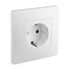 Prise schuko 2 pôles + terre blanc Caly - DEBFLEX