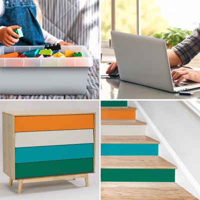 Adhésif décoratif uni lin mat 2 x 0,45 m VENILIA