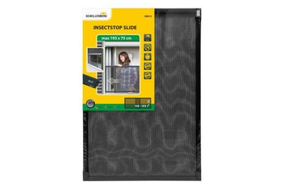 Moustiquaire coulissante 75x100-193 aluminium anthracite SCHELLENBERG