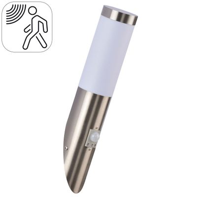 Applique extérieur E27 détecteur de mouvements Davis nickel brossé IP44 20W - COREP