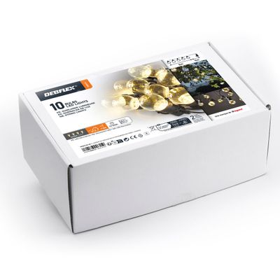 Guirlande lumineuse guinguette extérieur LED 5m blanc chaud IP44 - DEBFLEX