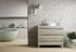 Meuble de salle de bains Cies 3 tiroirs L100 x H84 x P45 cm panneau de particules pin gris