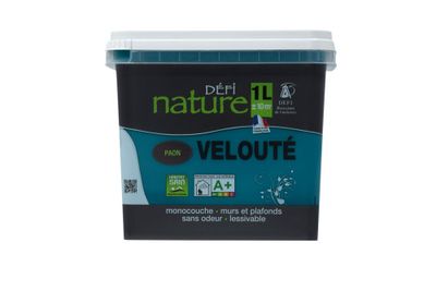 Peinture naturelle murale Paon velours 1 L - DEFI NATURE