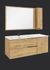 Meuble de salle de bains Reign + vasque excentrée 2 tiroirs 1 porte 120 x 48 x 46 cm bois mélaminé chêne foncé - EGORE