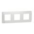 Plaque de finition 3 postes blanc- Unica studio SCHNEIDER ELECTRIC