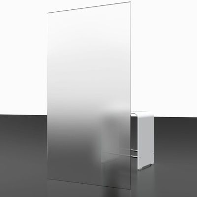 Paroi de douche à l'italienne avec déflecteur 120+30x190 cm profilé chrome verre sérigraphié brouillard 6 mm NewStyle - SCHULTE