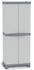 Armoire PVC Wave à 2 portes avec 4 tablettes et 2 bacs TERRY