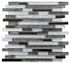 Mosaïque mural intérieur barrette camaïeu gris LUC 30 x 30 cm vendu à l'unité SAS MAT INTER