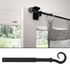 Tringle de vitrage extensible en métal de 0.6 à 1 m diam 10 mm Finition Noir mat - MOBOIS